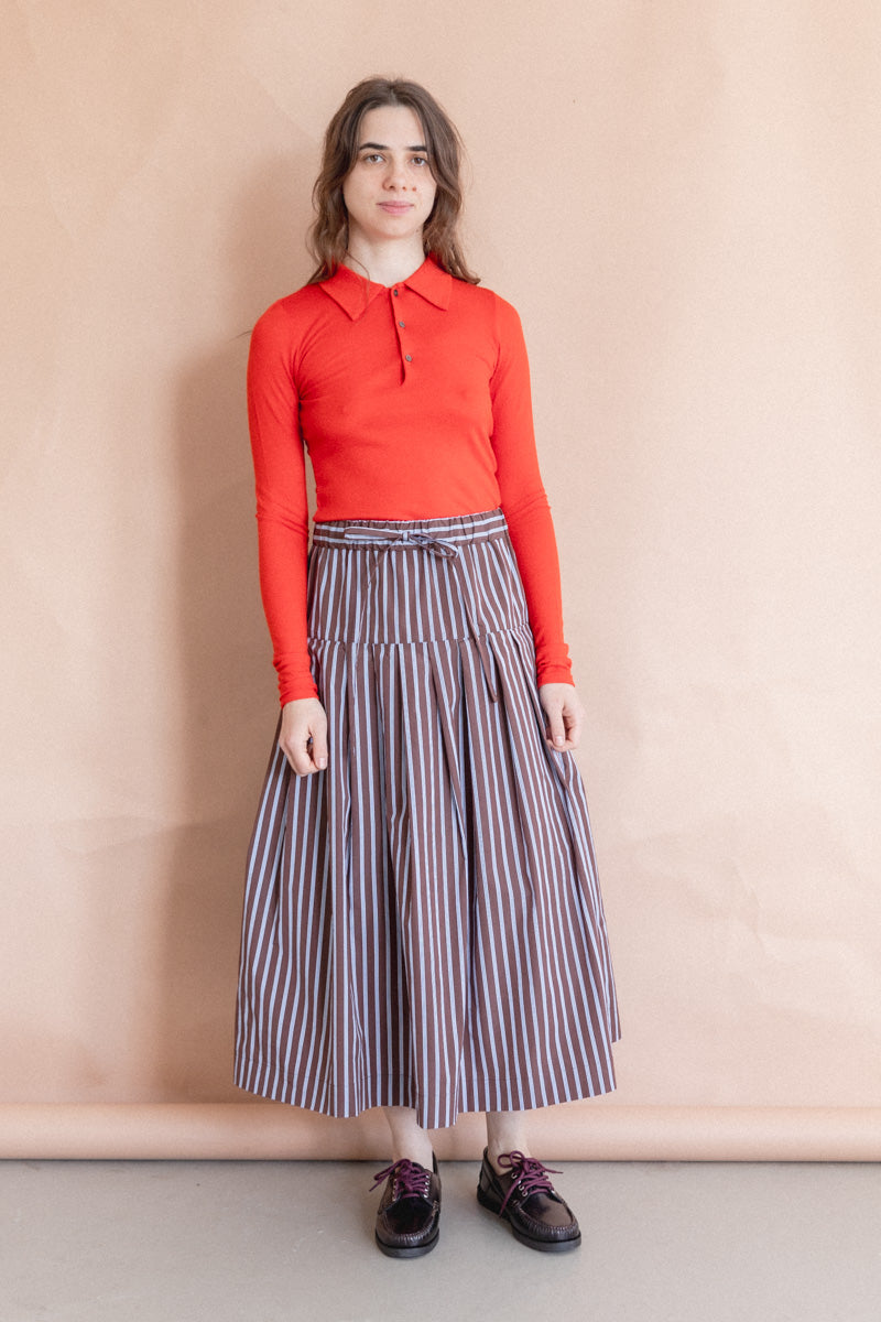 SKIRT IN TAFFETA STRIPE