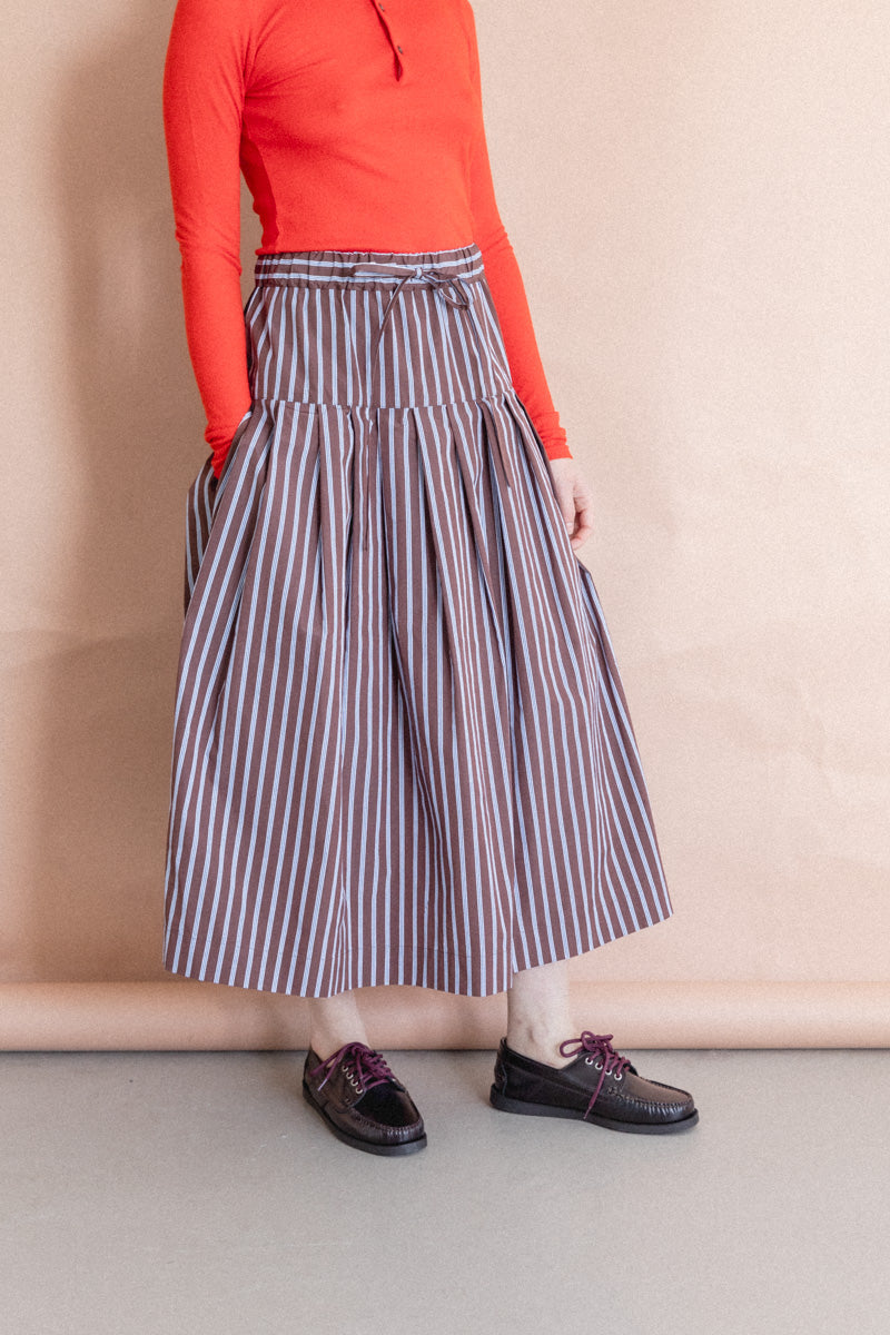 SKIRT IN TAFFETA STRIPE