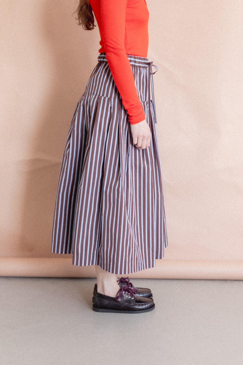 SKIRT IN TAFFETA STRIPE