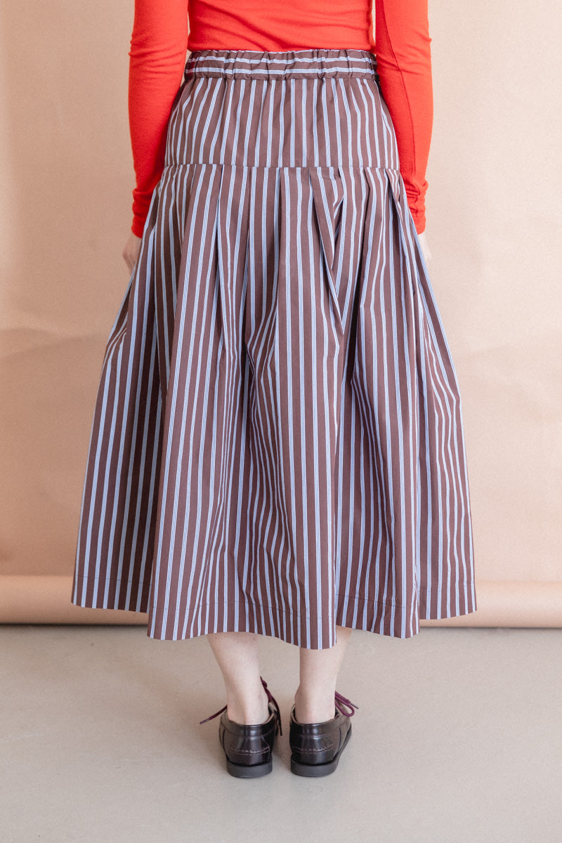 SKIRT IN TAFFETA STRIPE