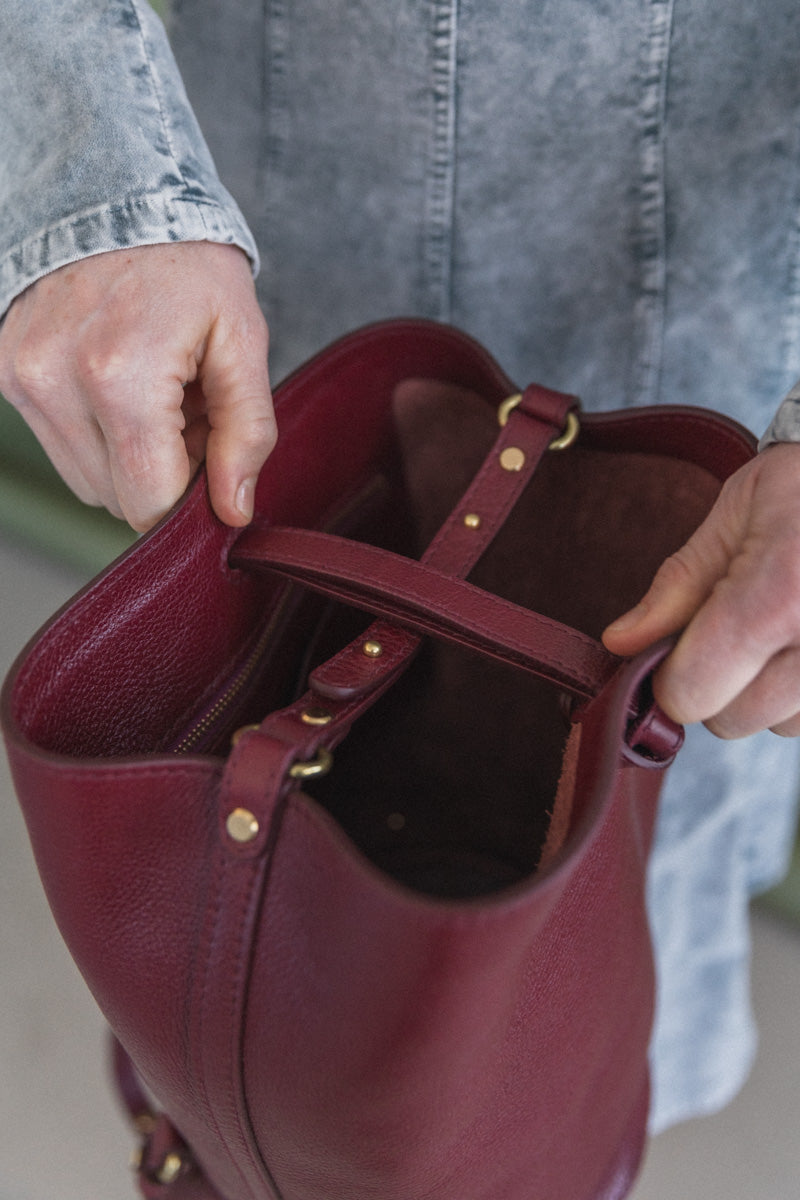 CYL BACKPACK IN SUMAC PEBBLE LEATHER