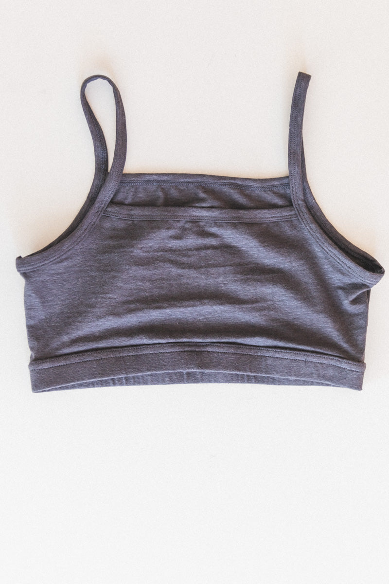 CROP TOP IN ANTHRACITE