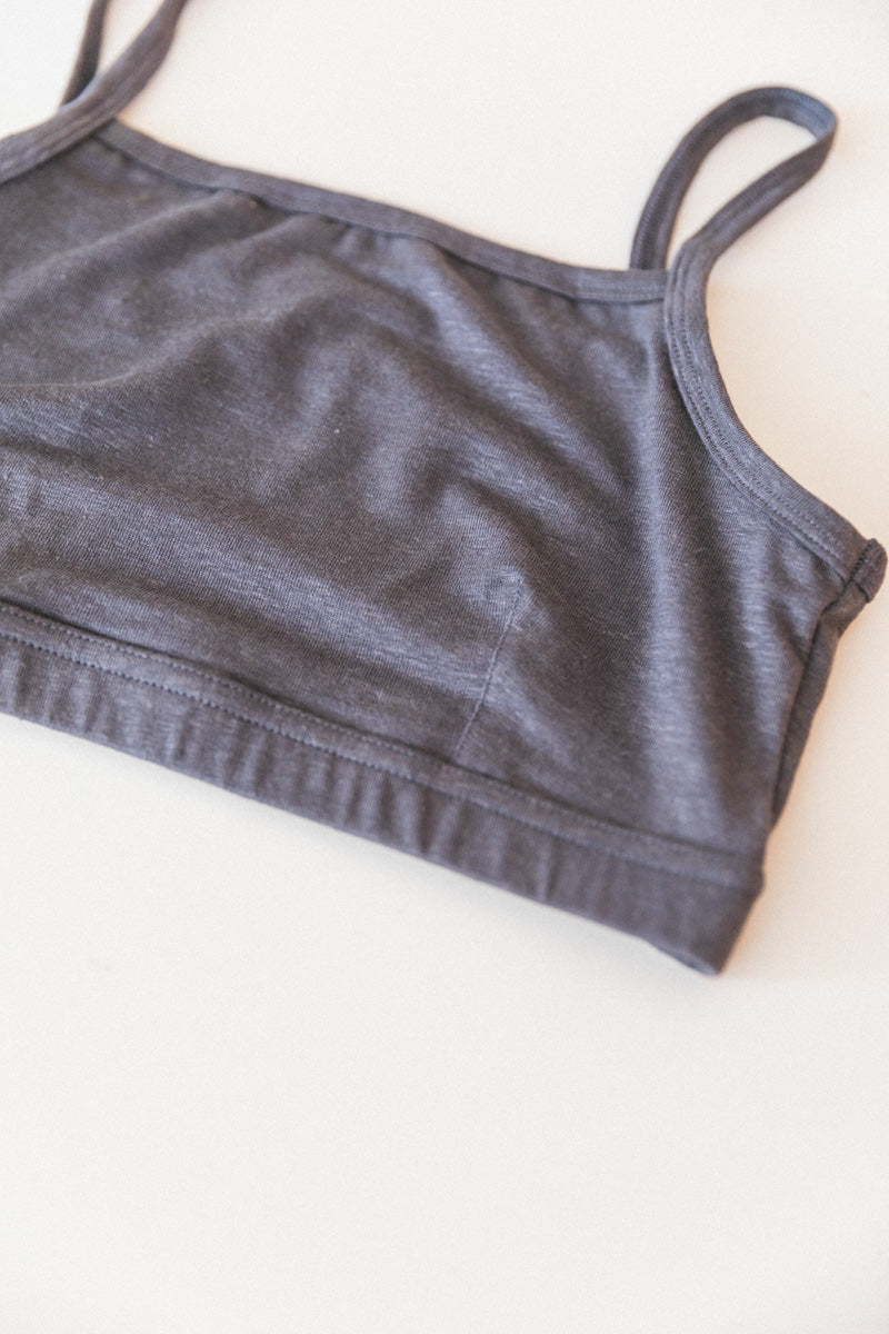 CROP TOP IN ANTHRACITE