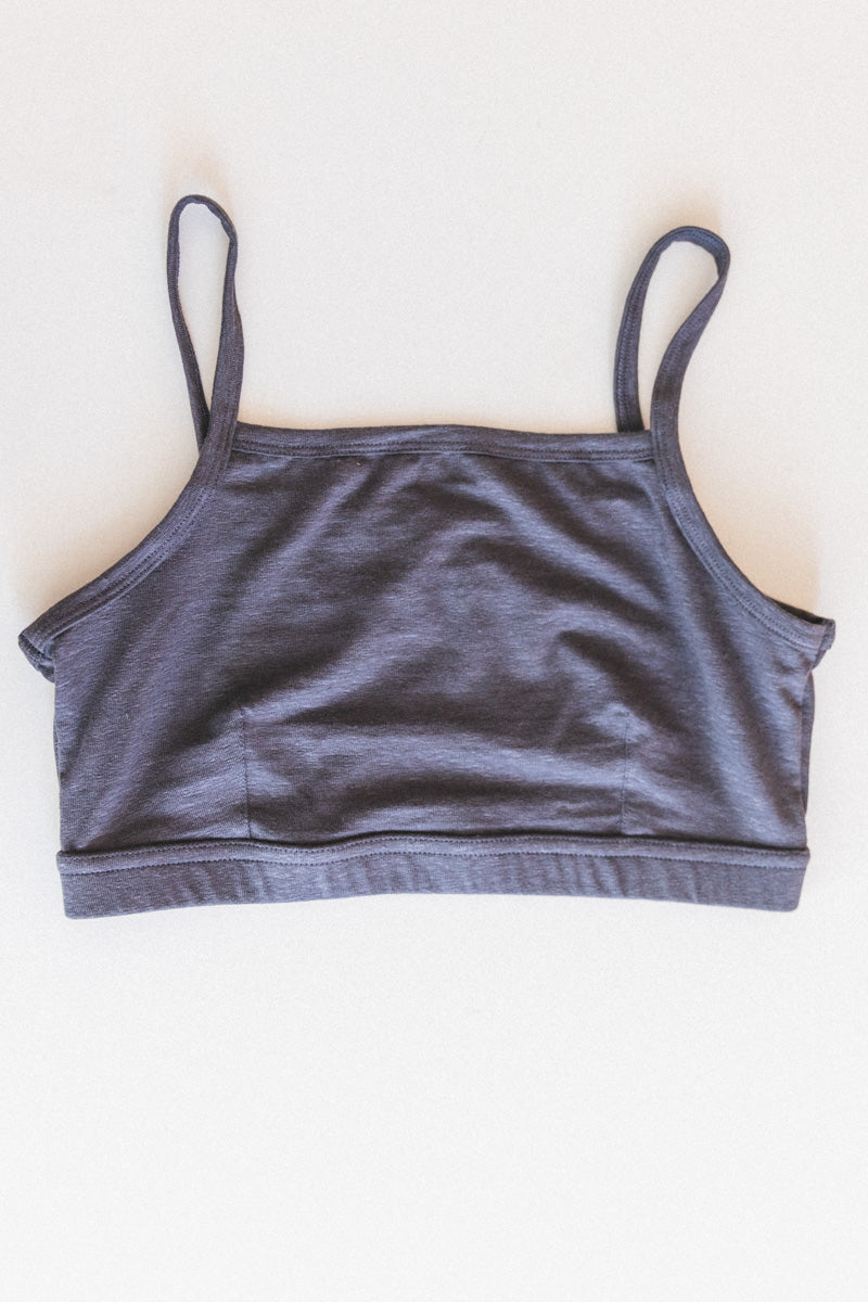 CROP TOP IN ANTHRACITE