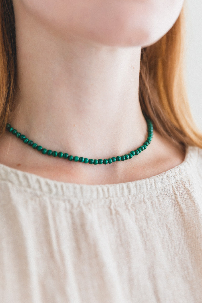 MALACHITE BEADED NECKLACE