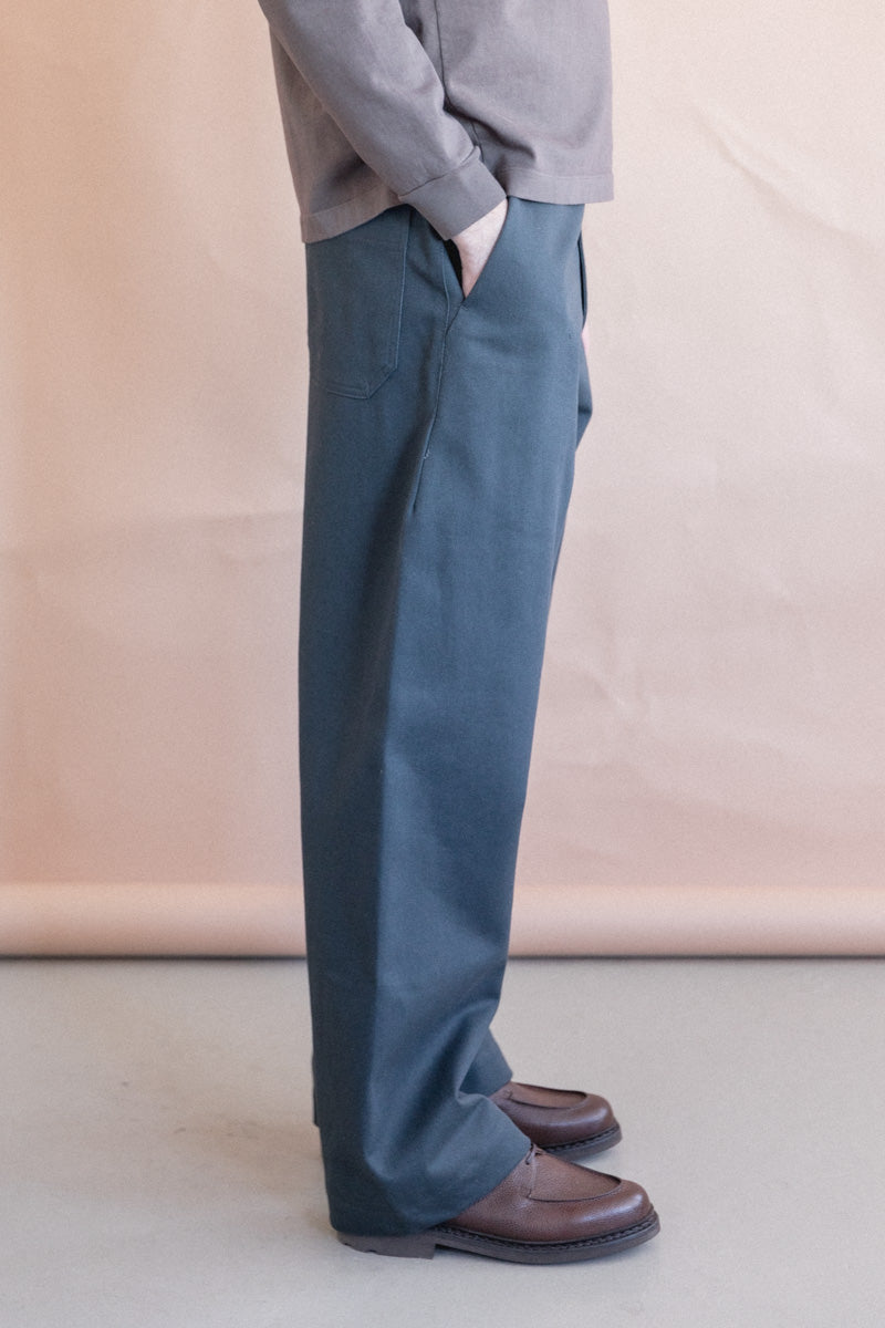 LUX PANT IN SLATE COTTON DRILL