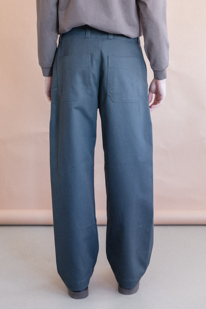 LUX PANT IN SLATE COTTON DRILL