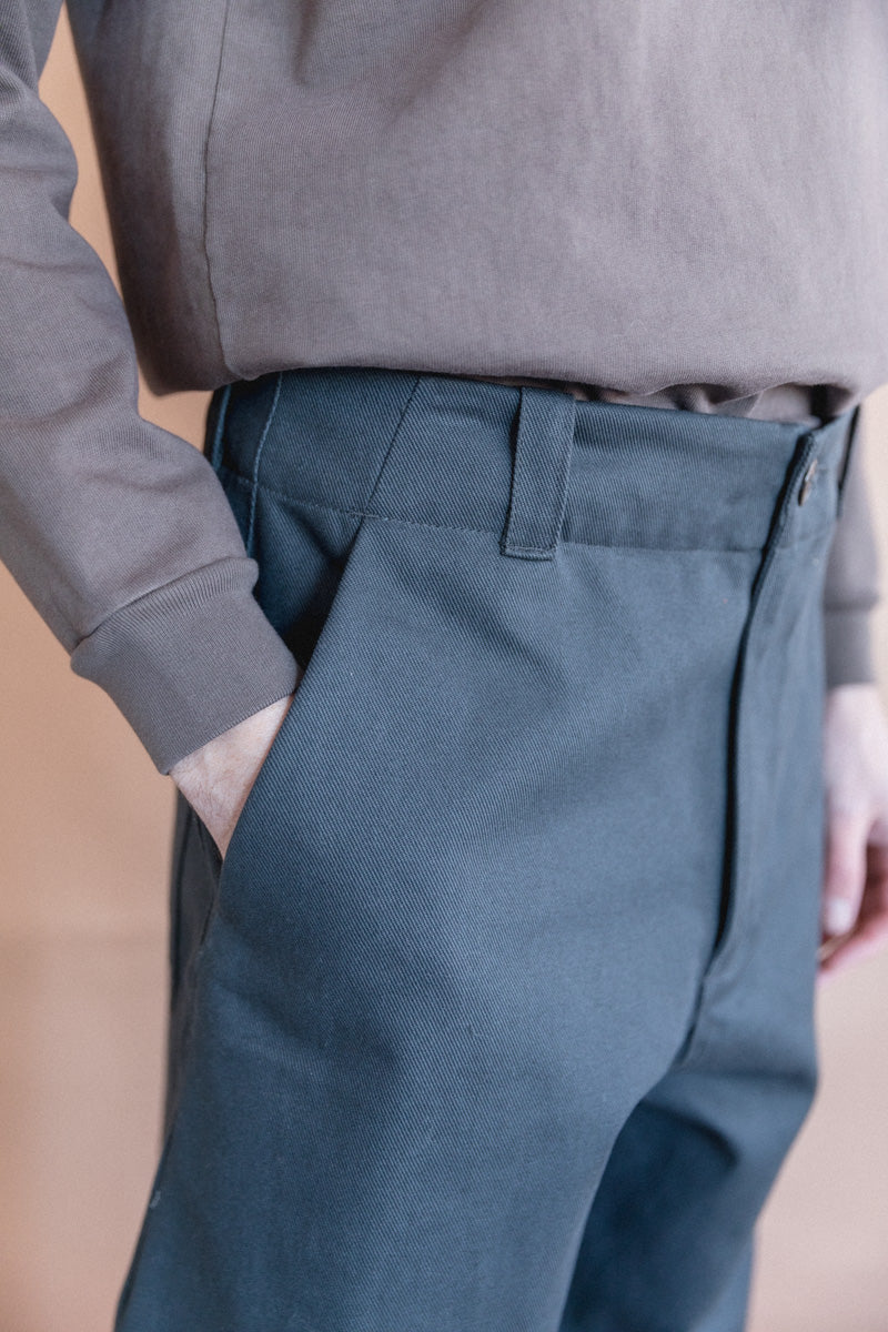 LUX PANT IN SLATE COTTON DRILL