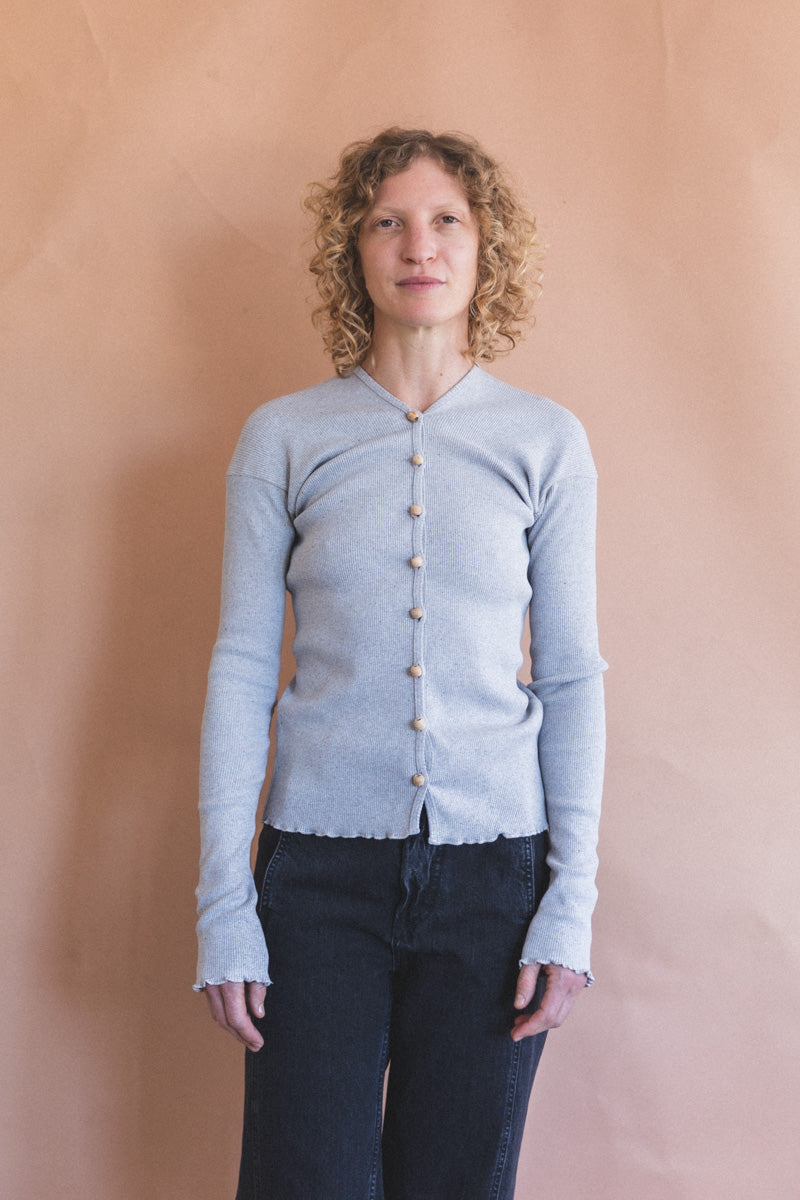 TAV CARDIGAN IN GREY MELANGE