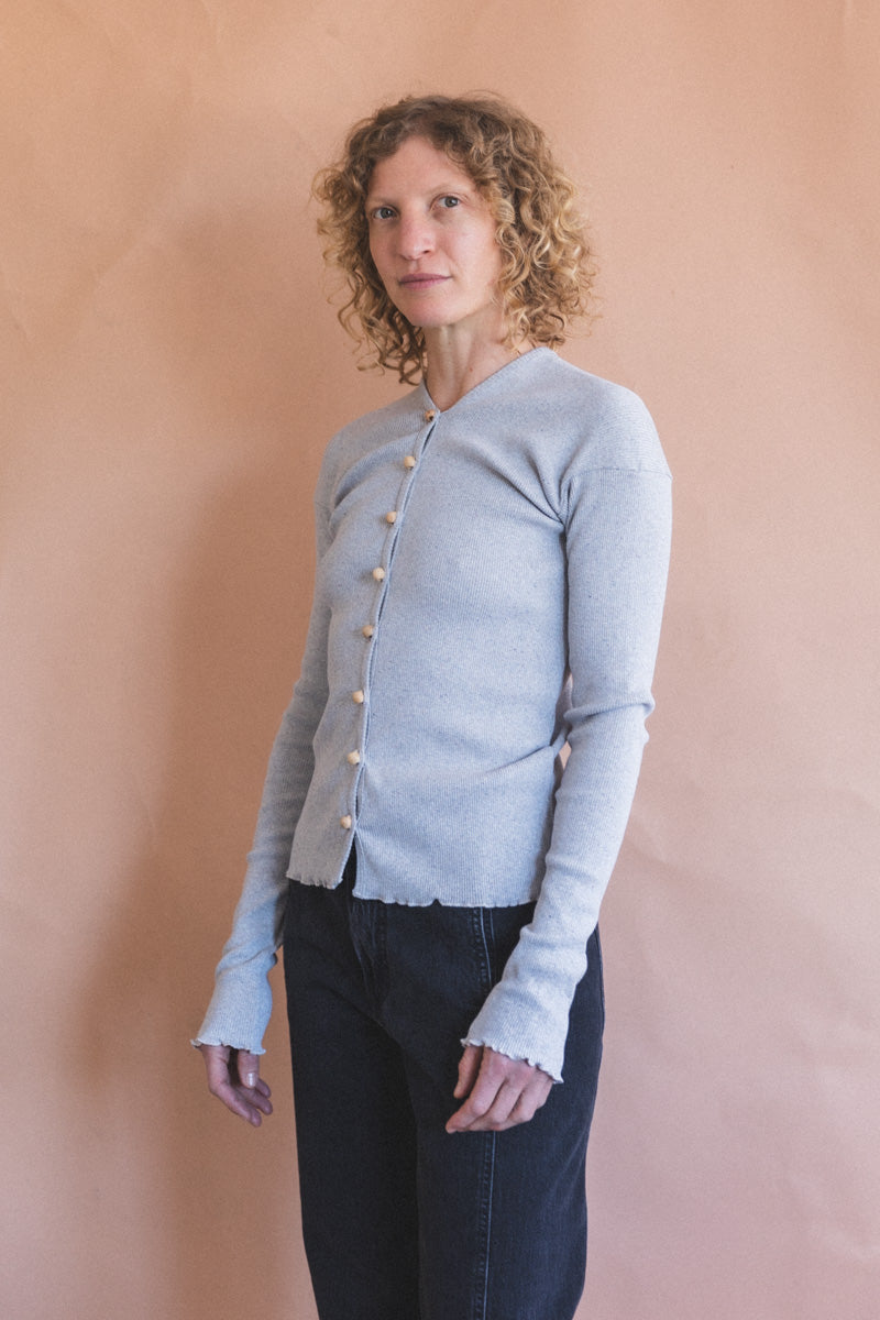 TAV CARDIGAN IN GREY MELANGE