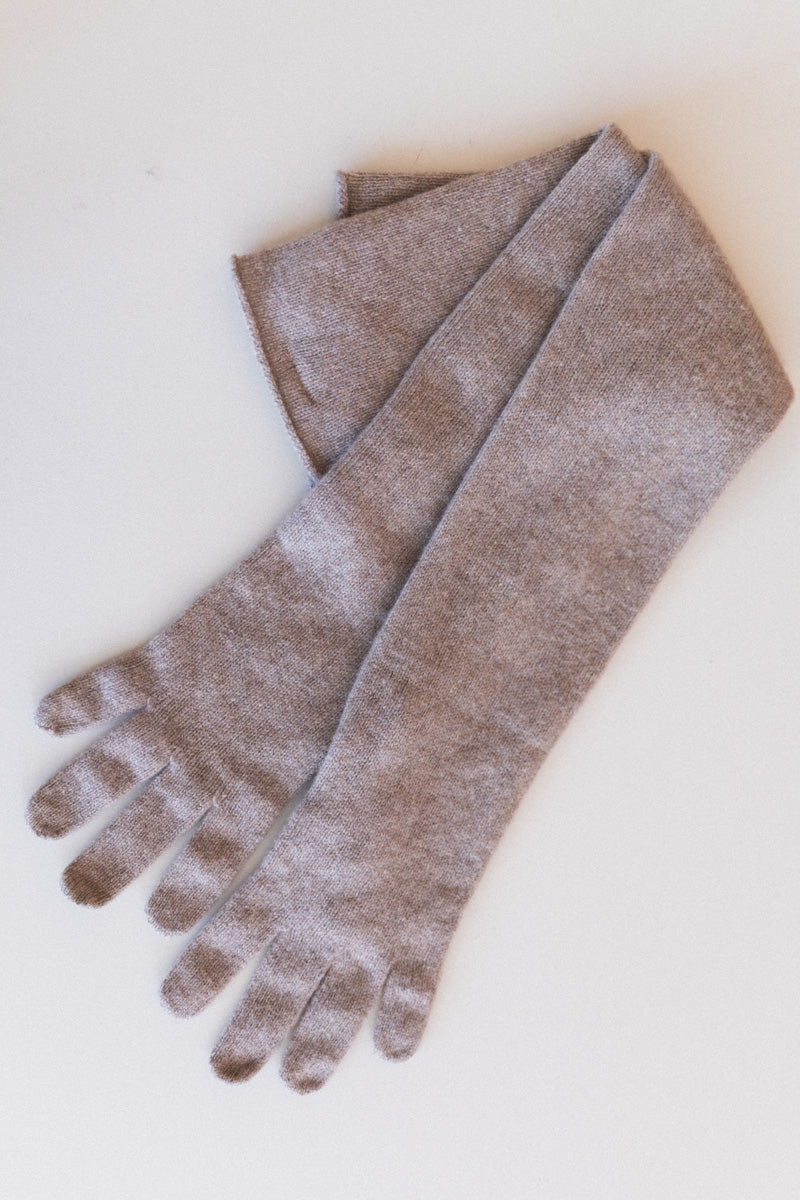 WHIT GLOVES IN STOPPA BROWN CASHMERE