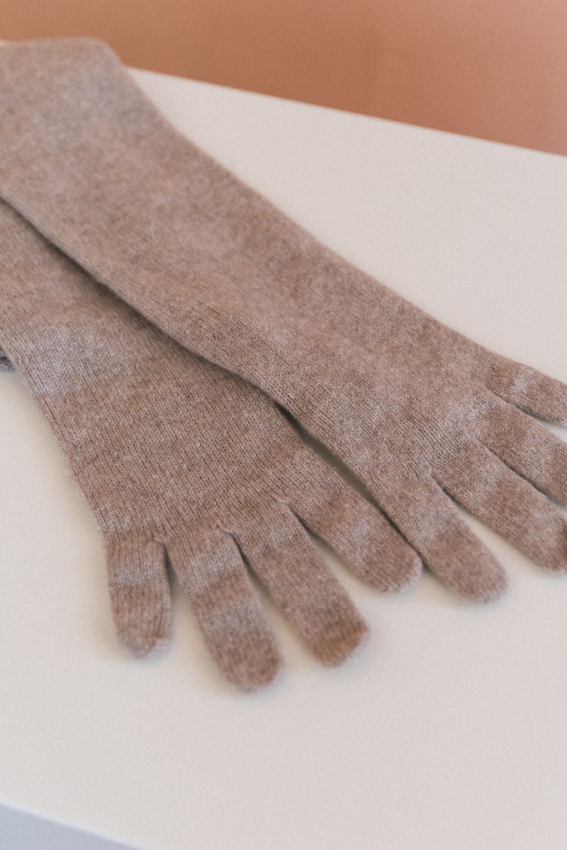 WHIT GLOVES IN STOPPA BROWN CASHMERE