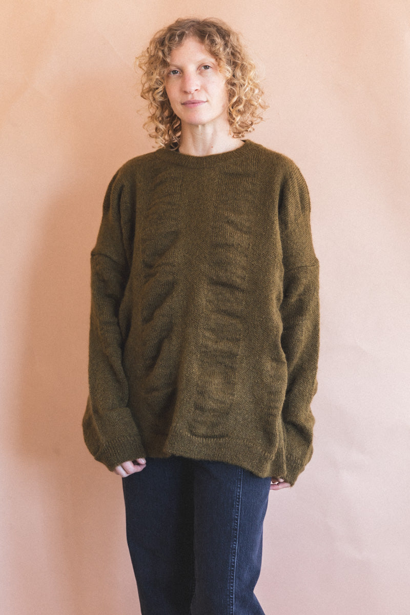 WATERFALL SWEATER IN OLIVE