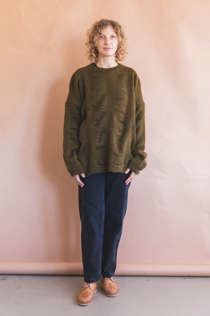 WATERFALL SWEATER IN OLIVE