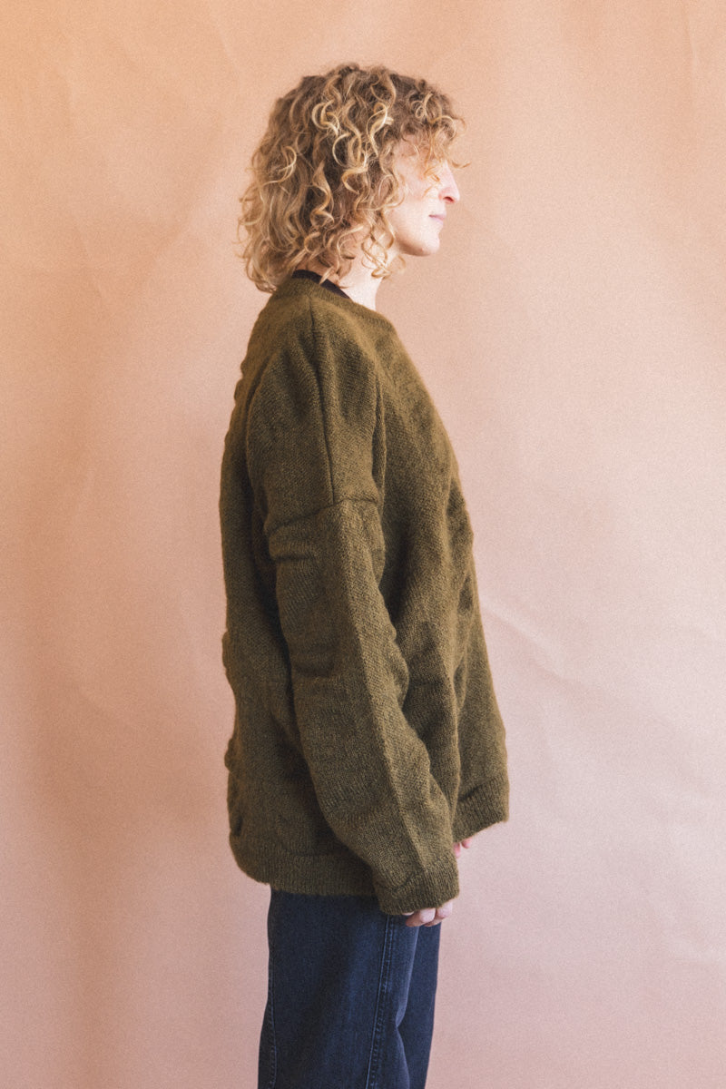 WATERFALL SWEATER IN OLIVE