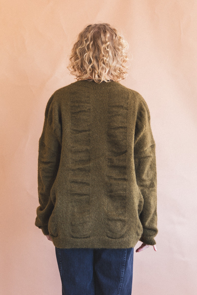 WATERFALL SWEATER IN OLIVE