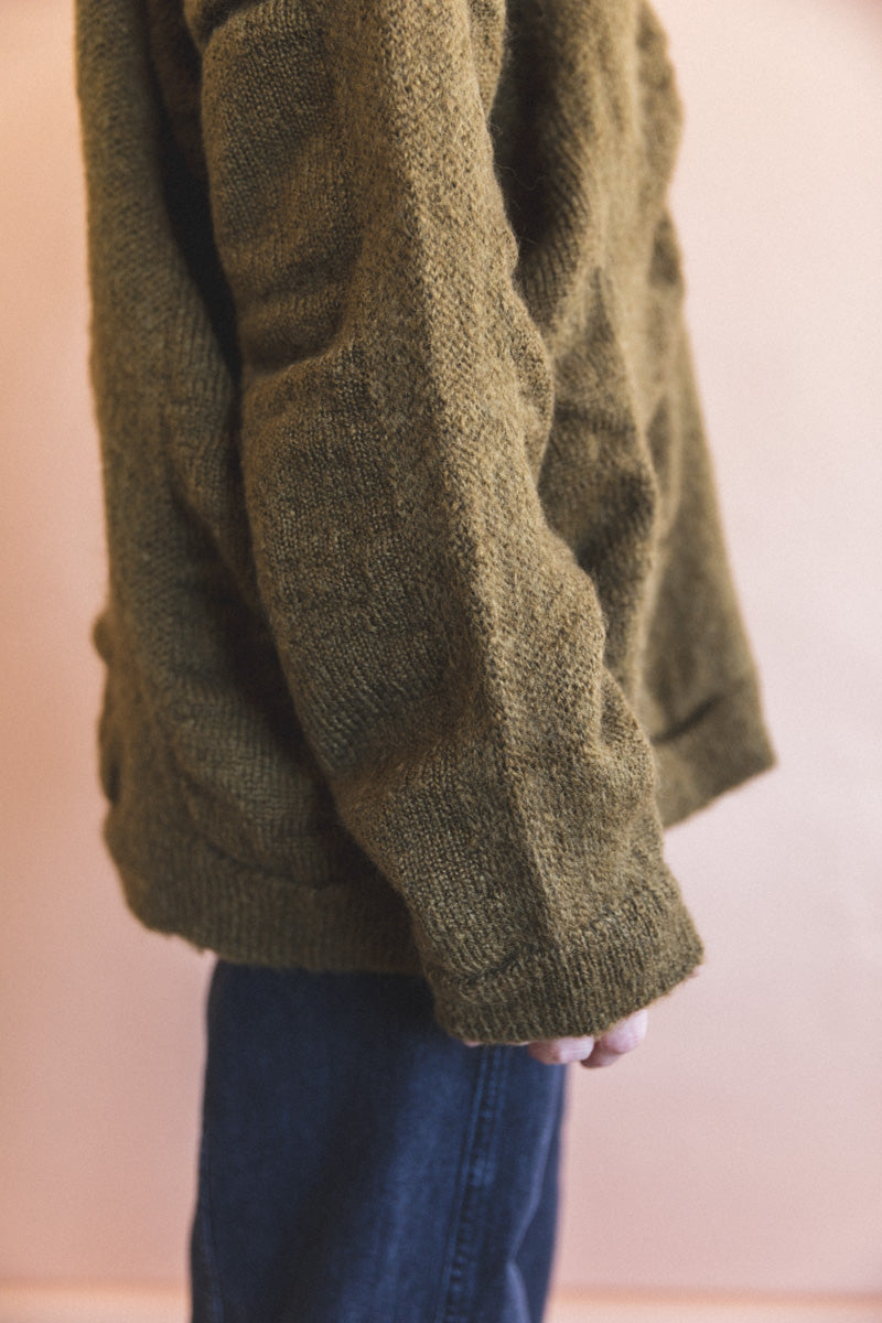 WATERFALL SWEATER IN OLIVE