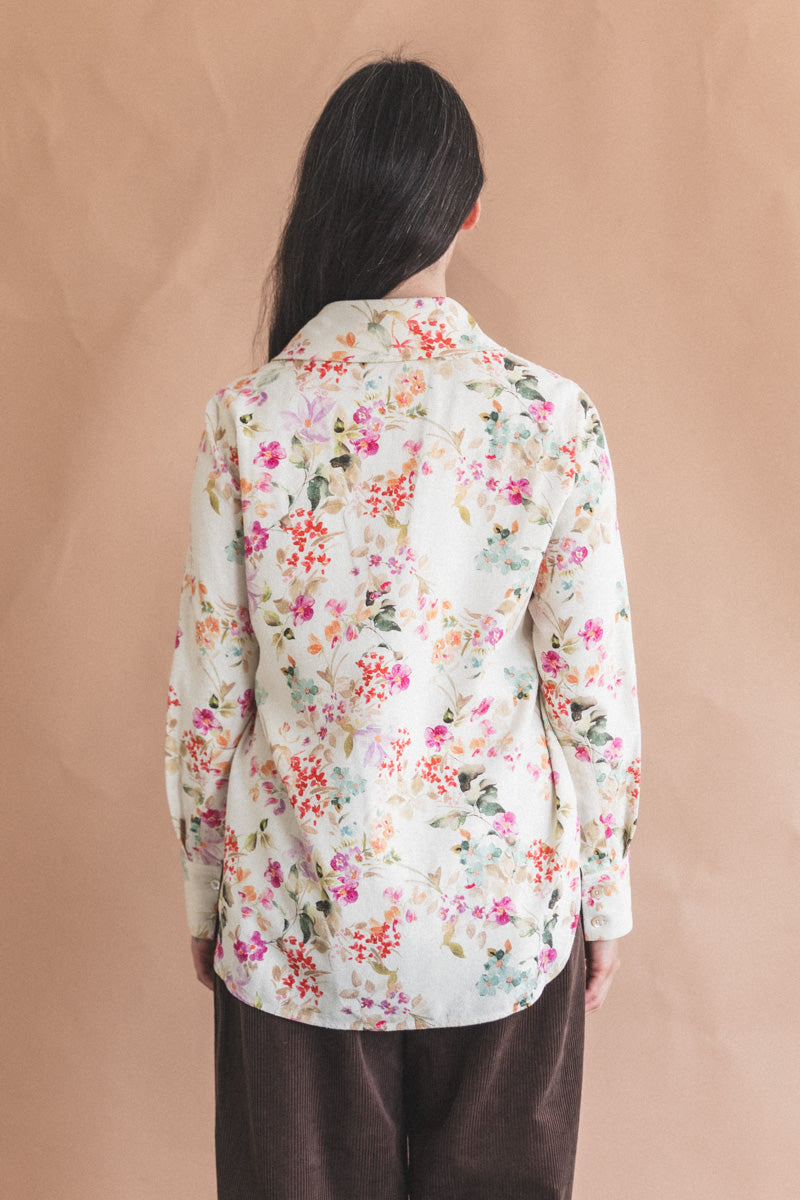 COOPER SHIRT IN FLORAL PRINT RAW SILK