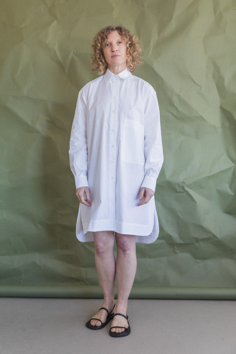 BIG SHIRT IN WHITE PORTUGUESE COTTON POPLIN