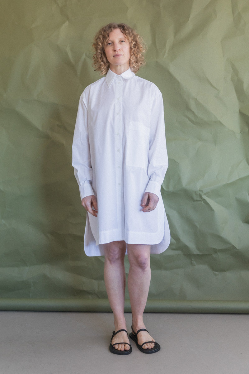 BIG SHIRT IN WHITE PORTUGUESE COTTON POPLIN