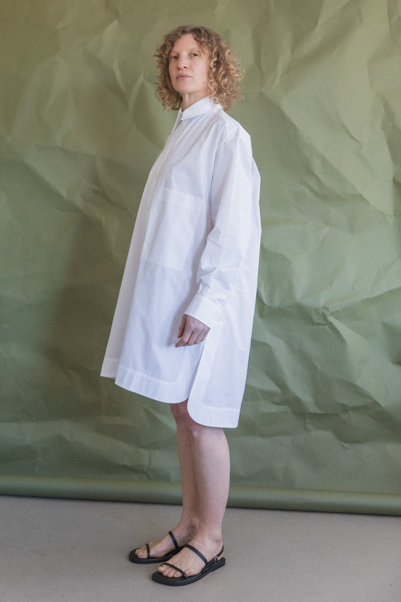 BIG SHIRT IN WHITE PORTUGUESE COTTON POPLIN