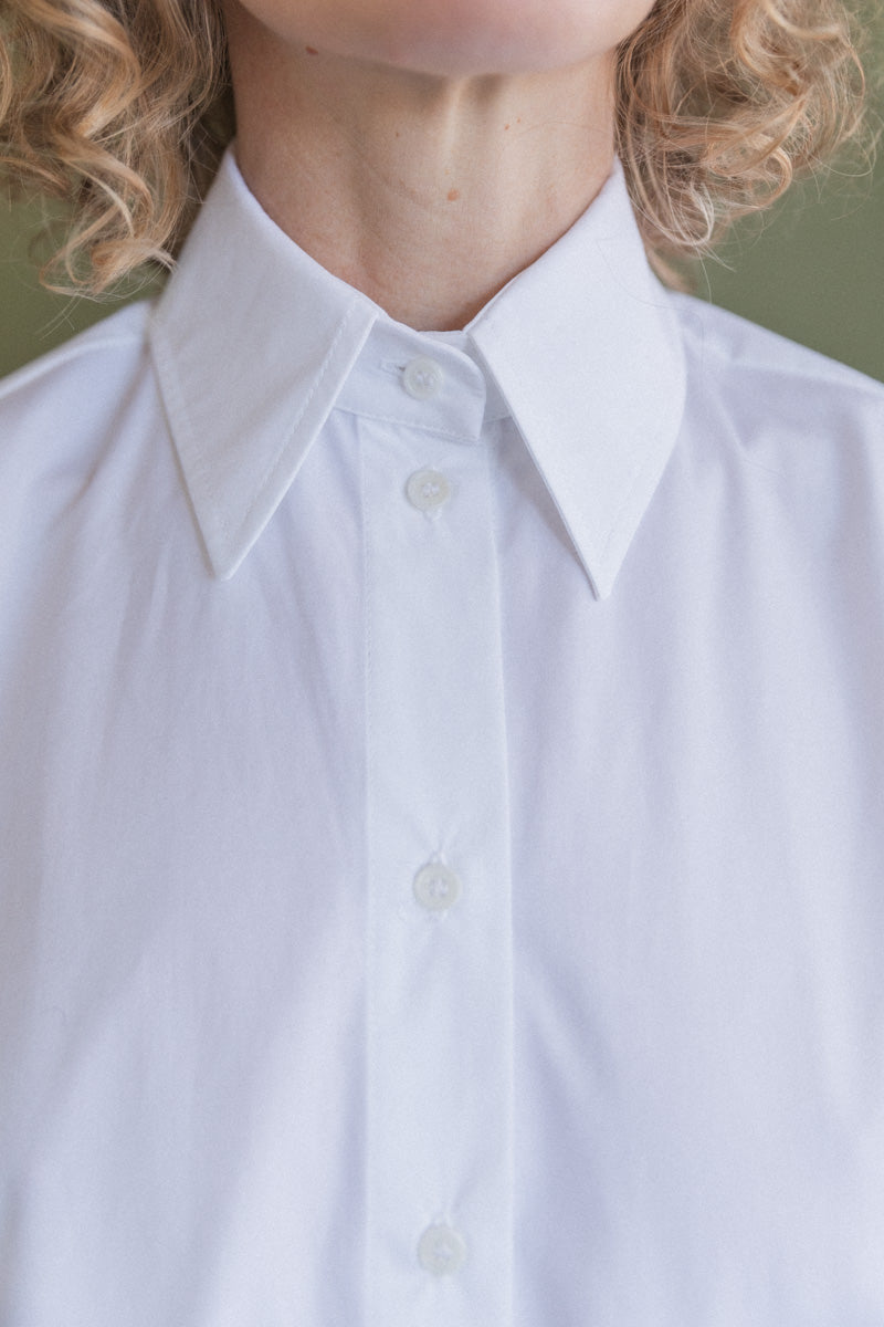 BIG SHIRT IN WHITE PORTUGUESE COTTON POPLIN