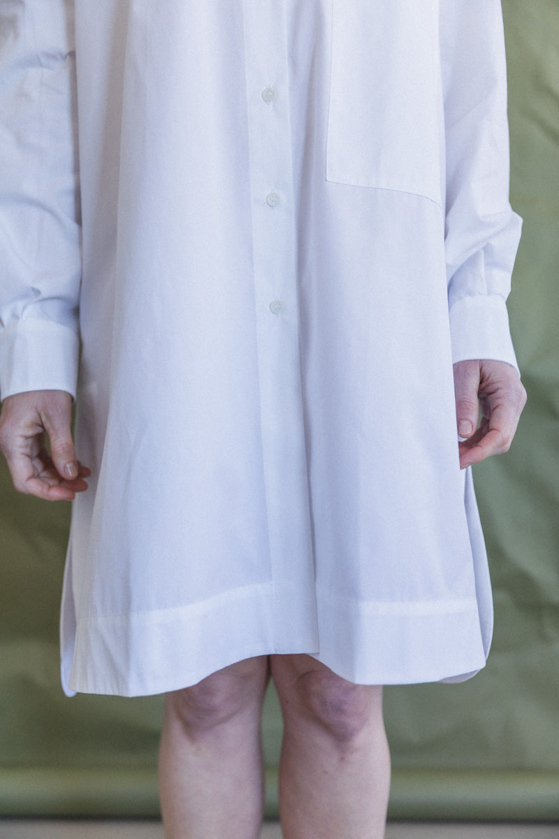 BIG SHIRT IN WHITE PORTUGUESE COTTON POPLIN