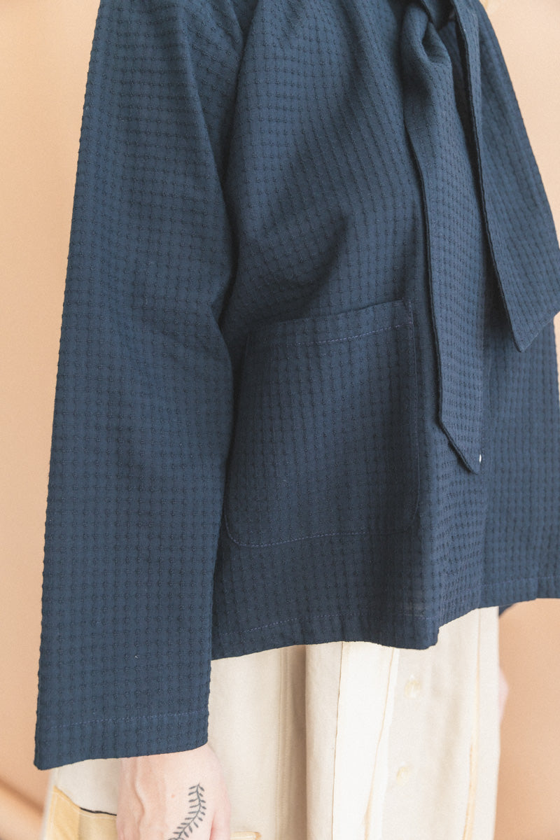 DOROTHY SHIRT IN DARK NAVY JAPANESE WAFFLE