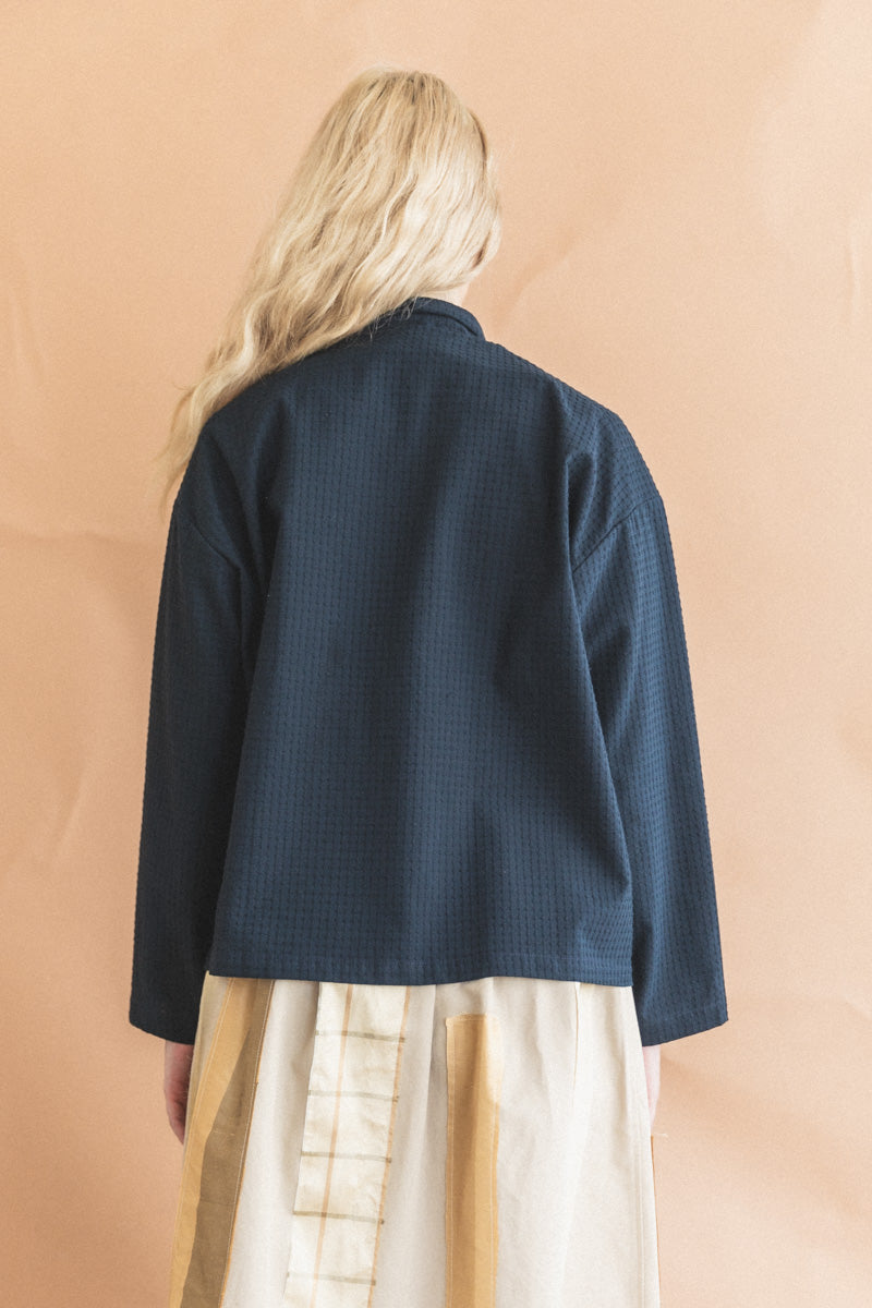 DOROTHY SHIRT IN DARK NAVY JAPANESE WAFFLE