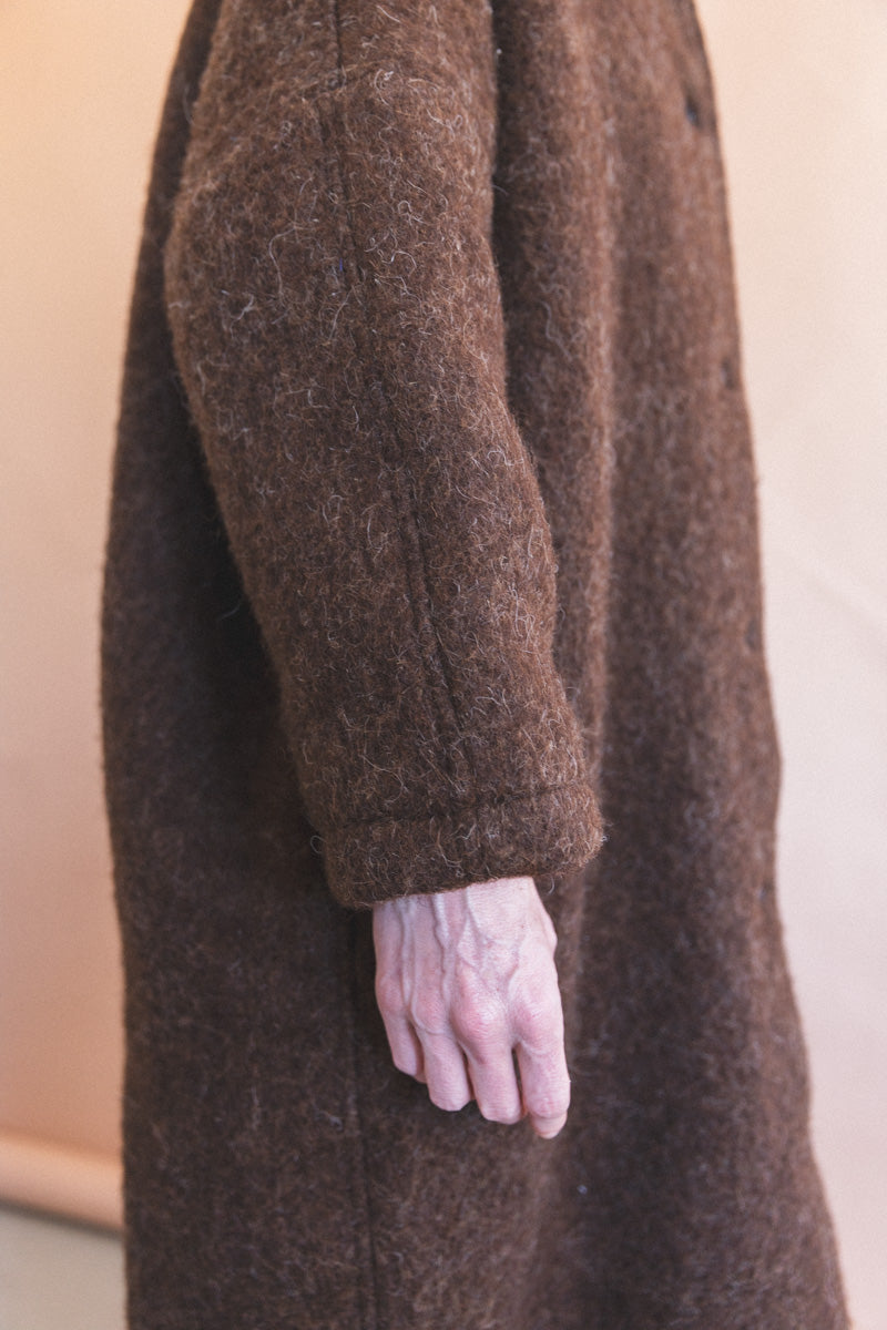 FARO COAT IN PORTUGUESE LONG HAIR WOOL