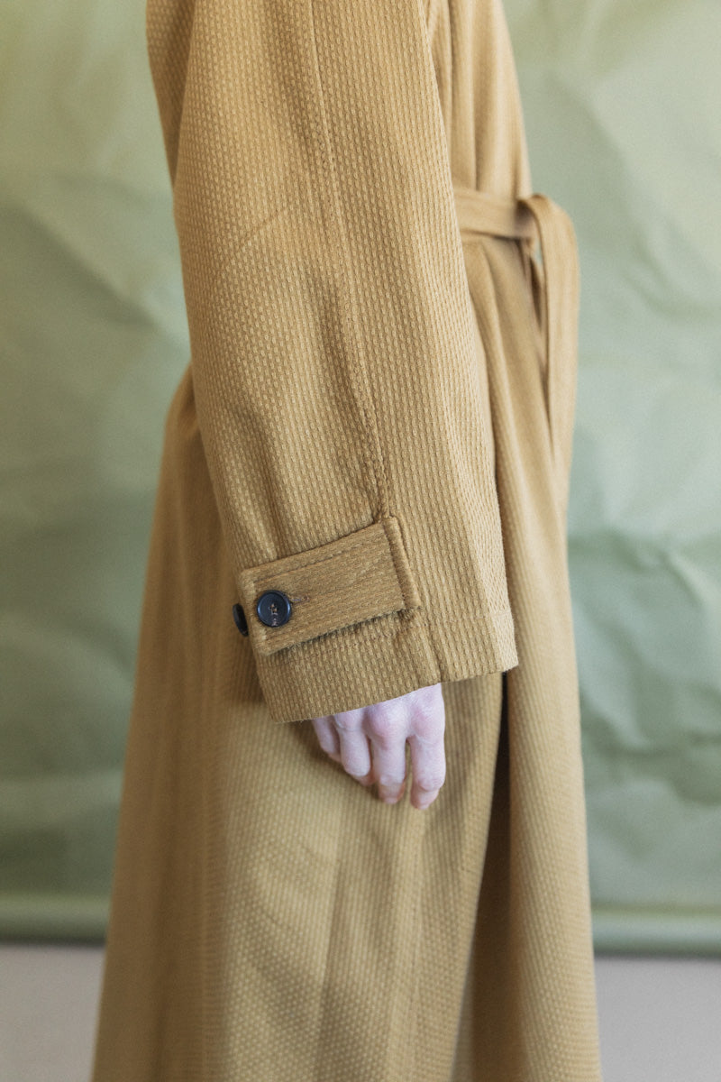 WICKHAM TRENCH IN OCHRE JAPANESE STITCH