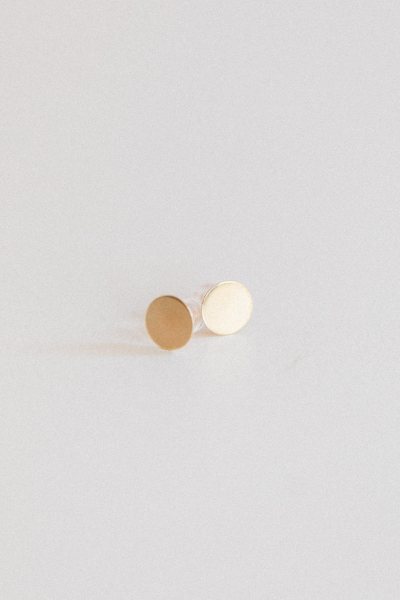 9MM SEQUIN STUD IN 14K GOLD  (SINGLE)