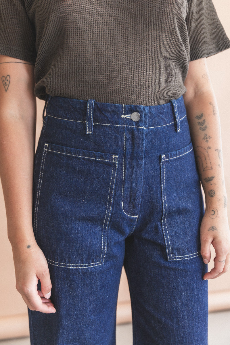 INTERVAL FRONT POCKET JEANS IN INDIGO