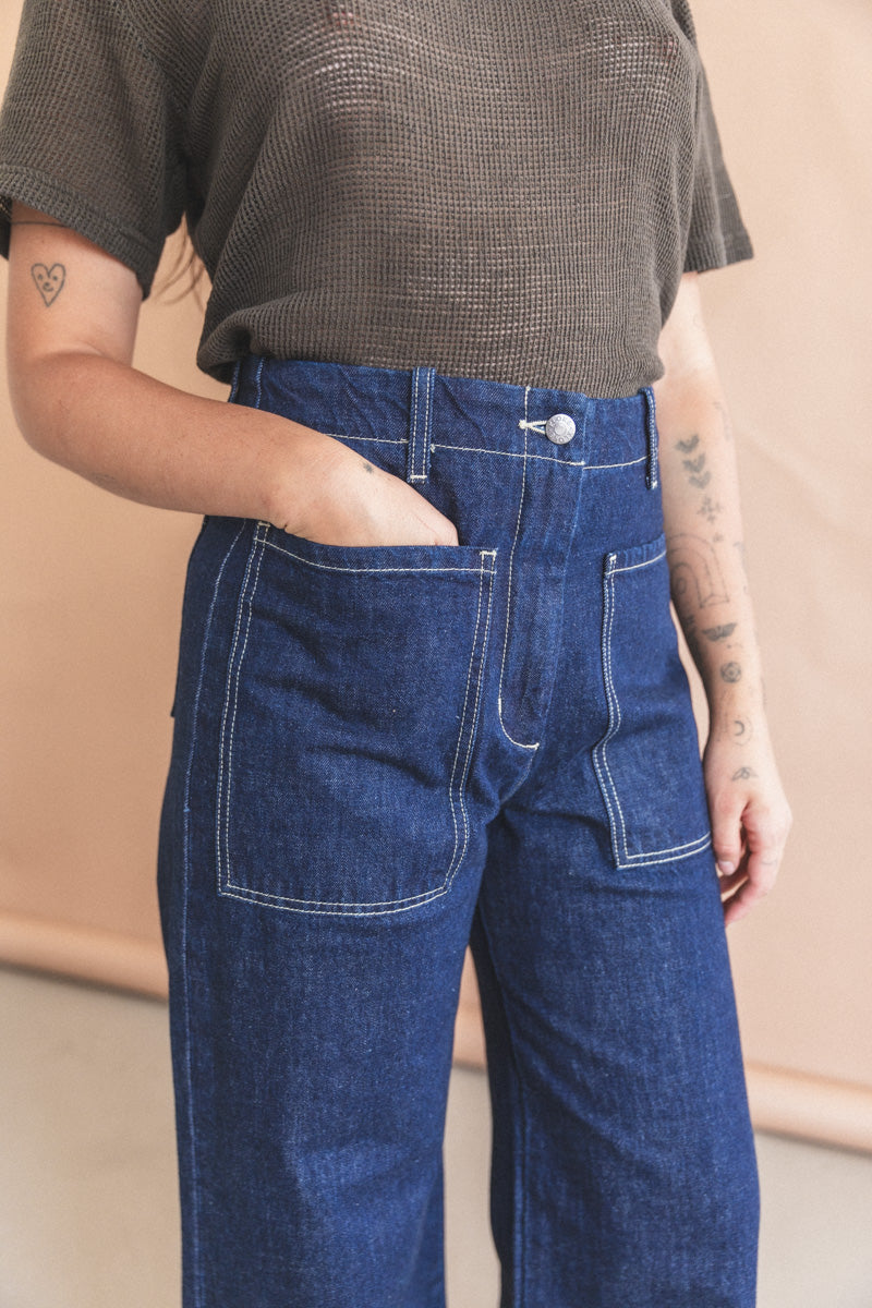 INTERVAL FRONT POCKET JEANS IN INDIGO