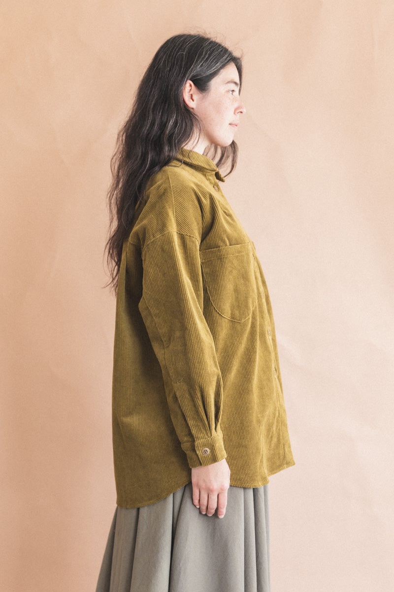 PROCLAIM CORD SHIRT IN GOLDEN TAN