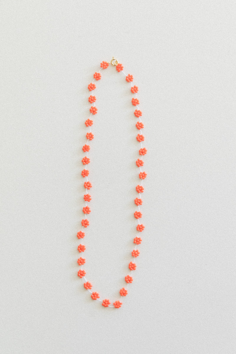 FIORI NECKLACE IN DARK ORANGE