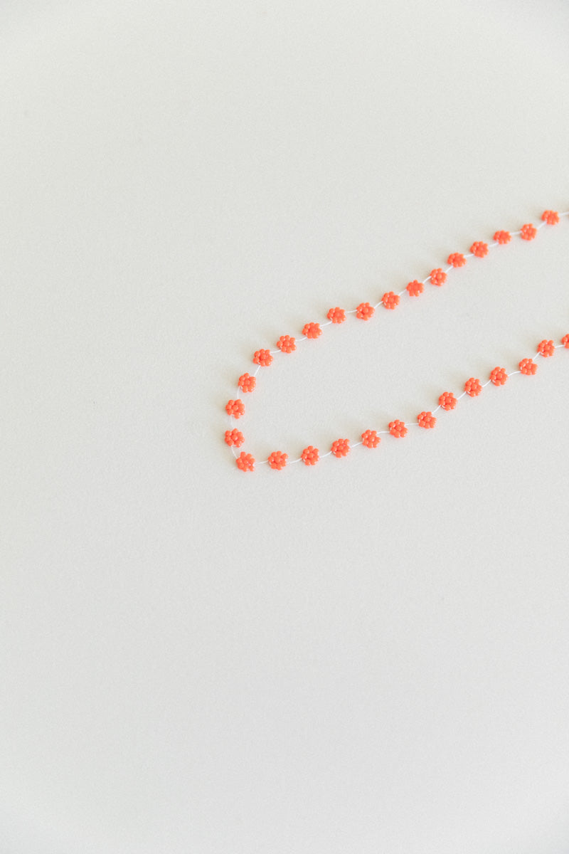 FIORI NECKLACE IN DARK ORANGE