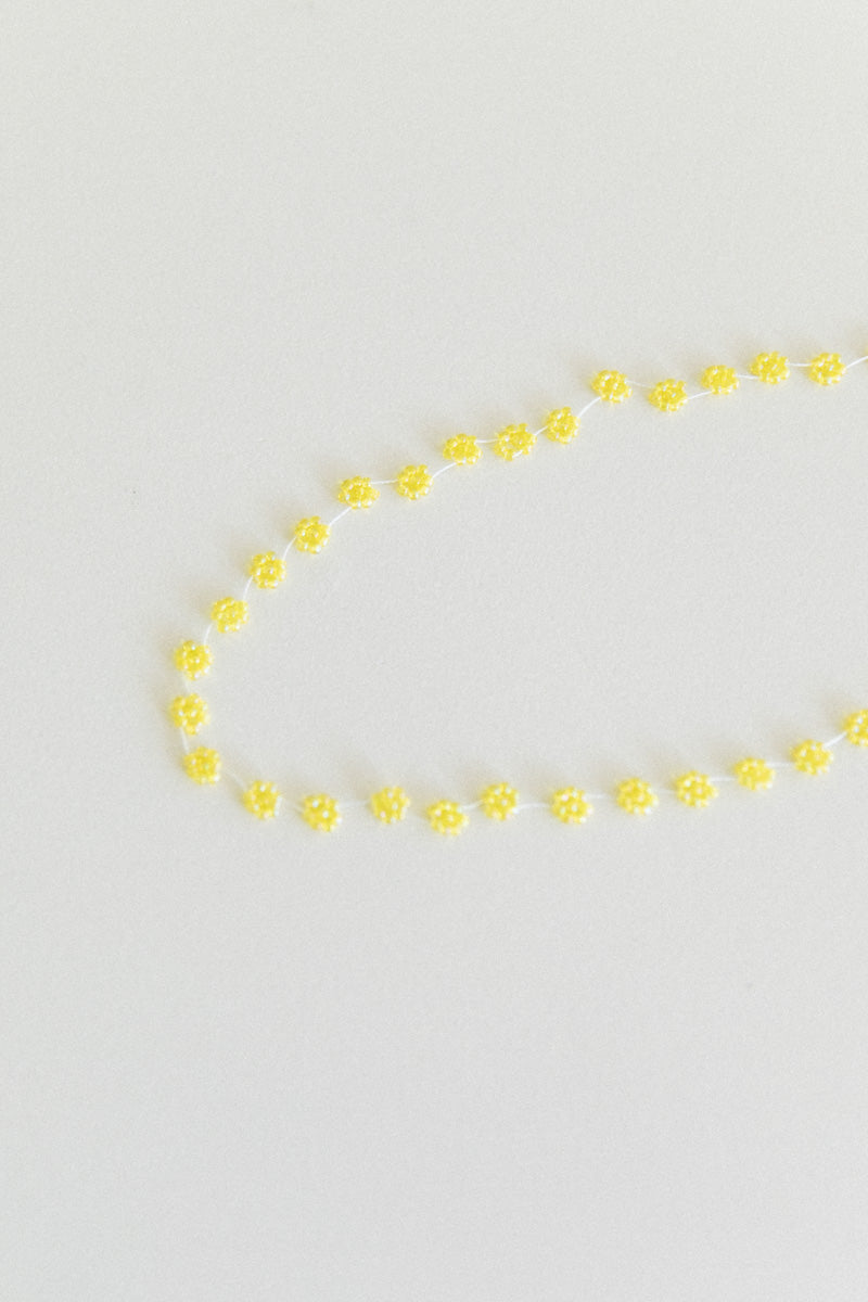 FIORI NECKLACE IN GLASS YELLOW