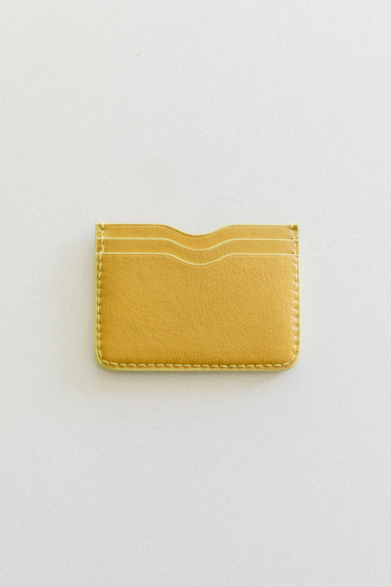 AKIRA WALLET IN CHARTREUSE MILLED LEATHER