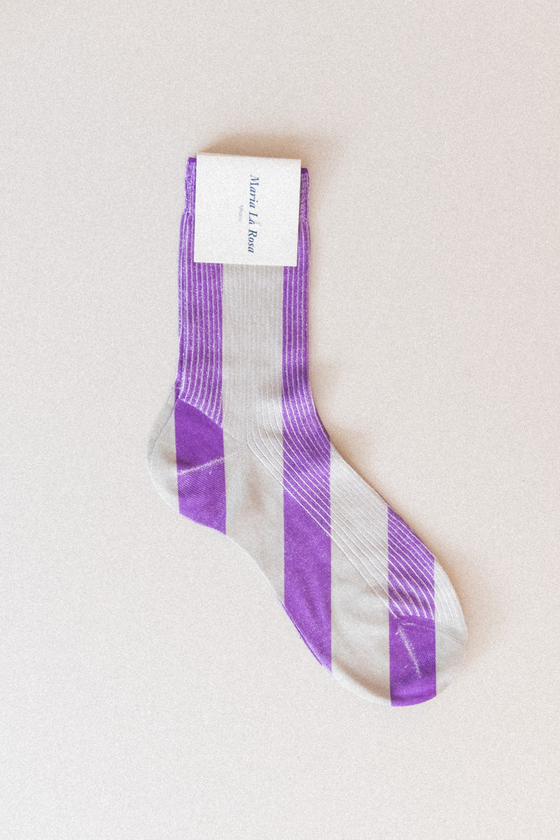 STRIPED SOCKS IN VIOLET