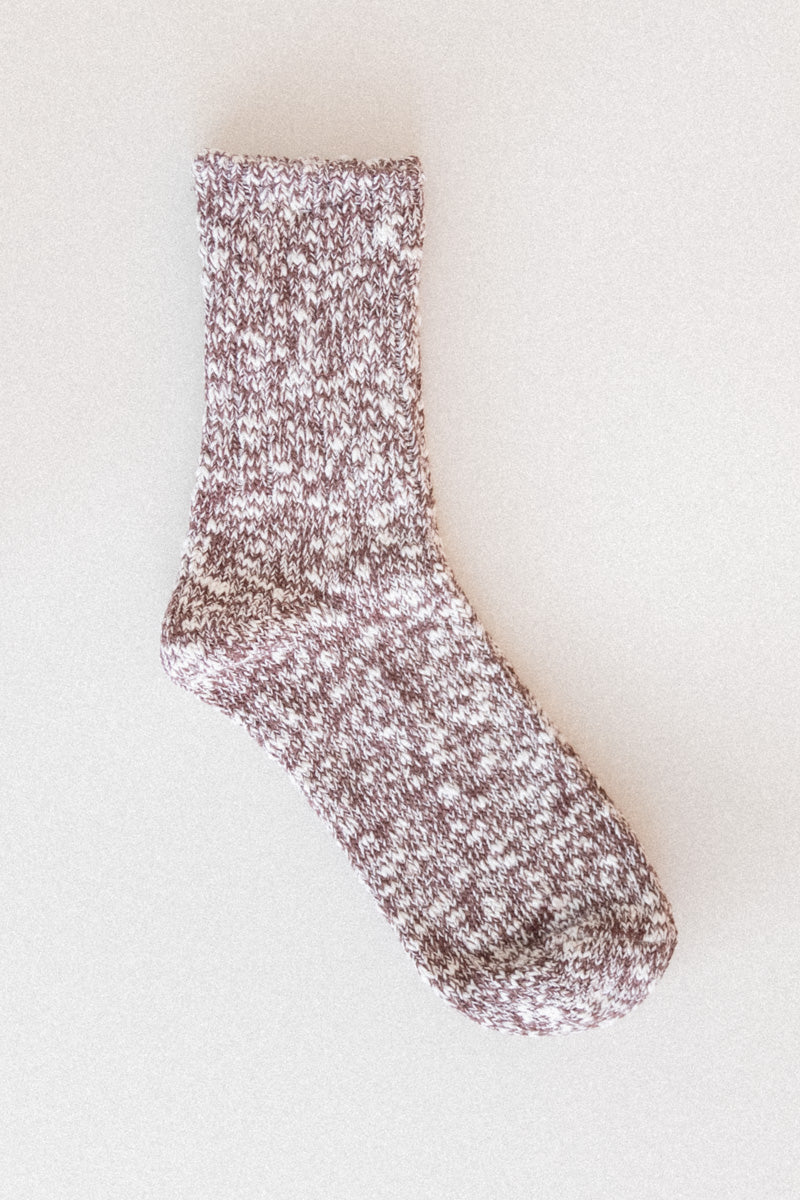 MEN'S HEATHER TWISTER SOCKS IN BROWN