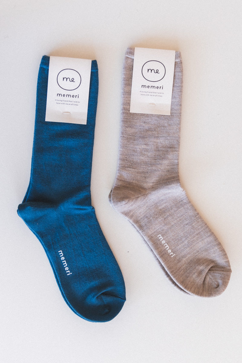 MERINO WOOL SOCKS IN MILK TEA