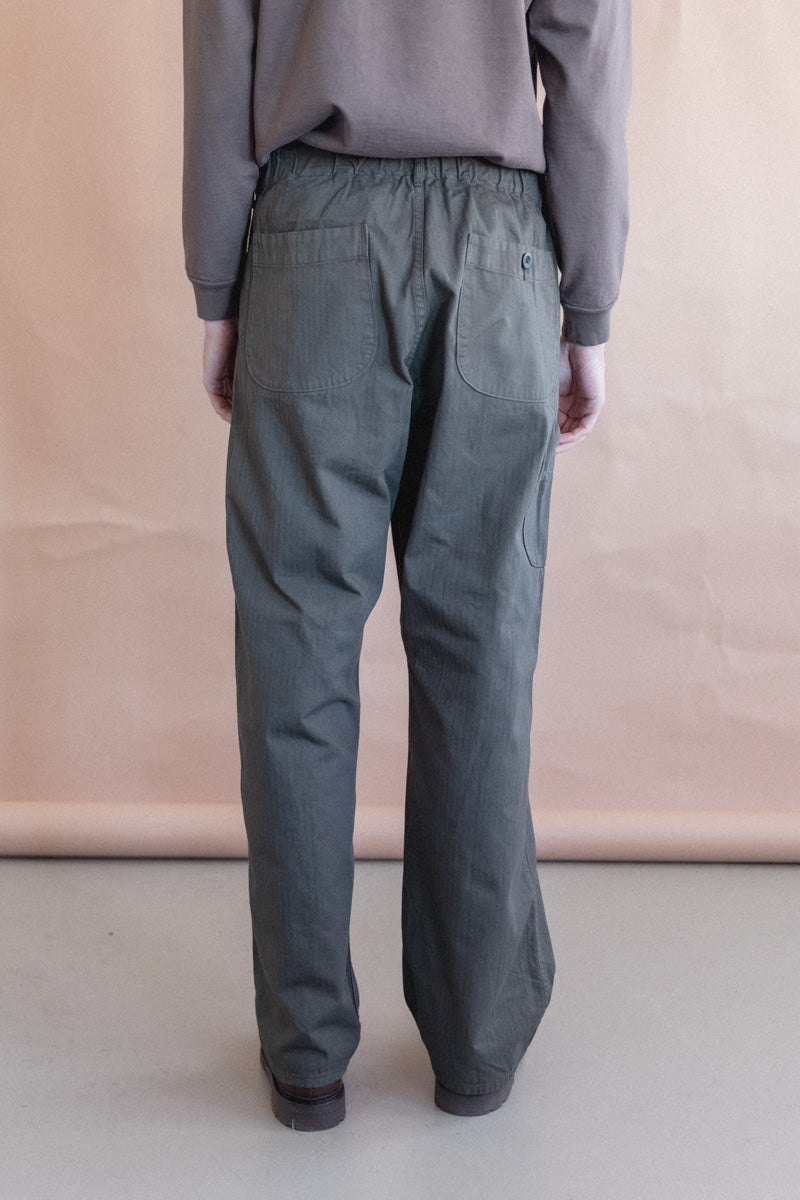 WIDE FIT FRENCH WORK PANTS IN COFFEE BROWN