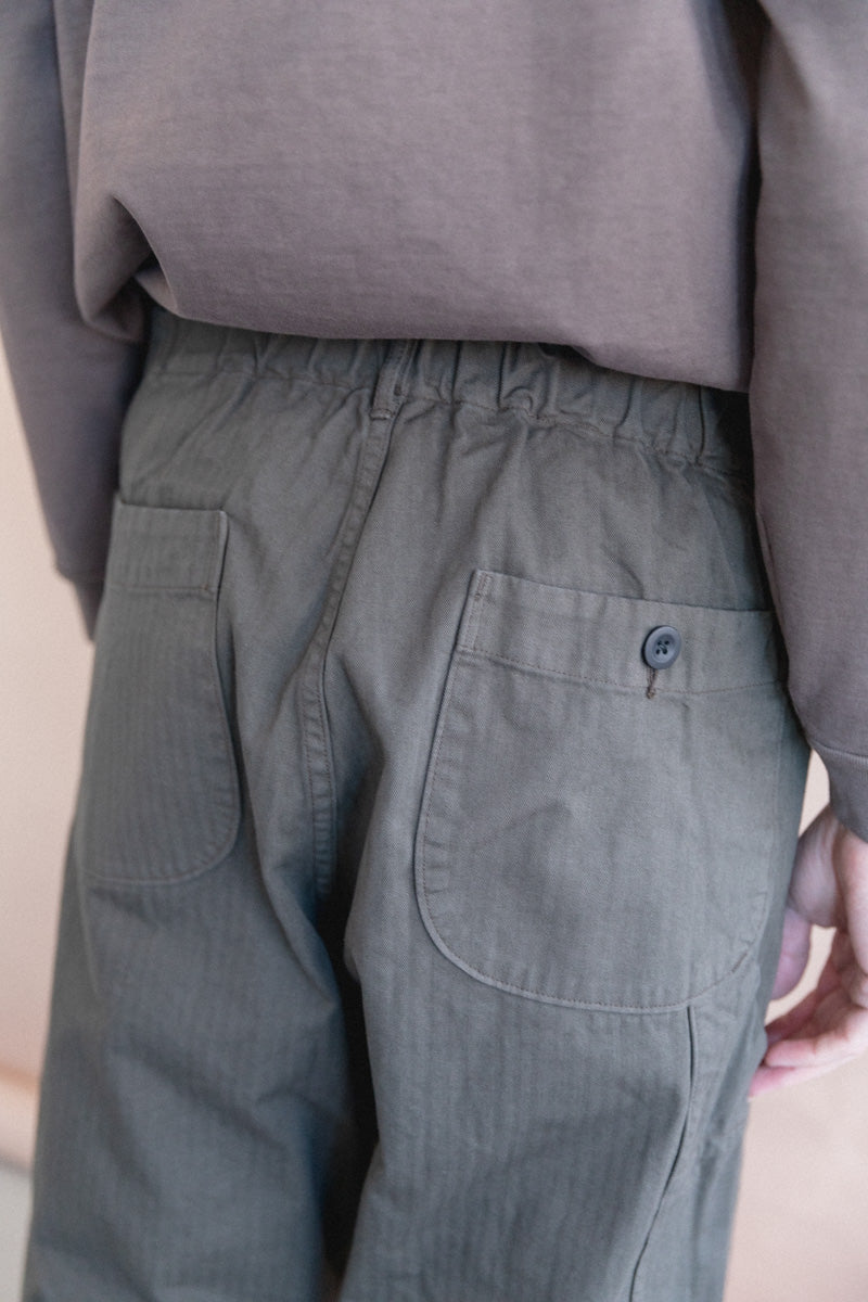 WIDE FIT FRENCH WORK PANTS IN COFFEE BROWN