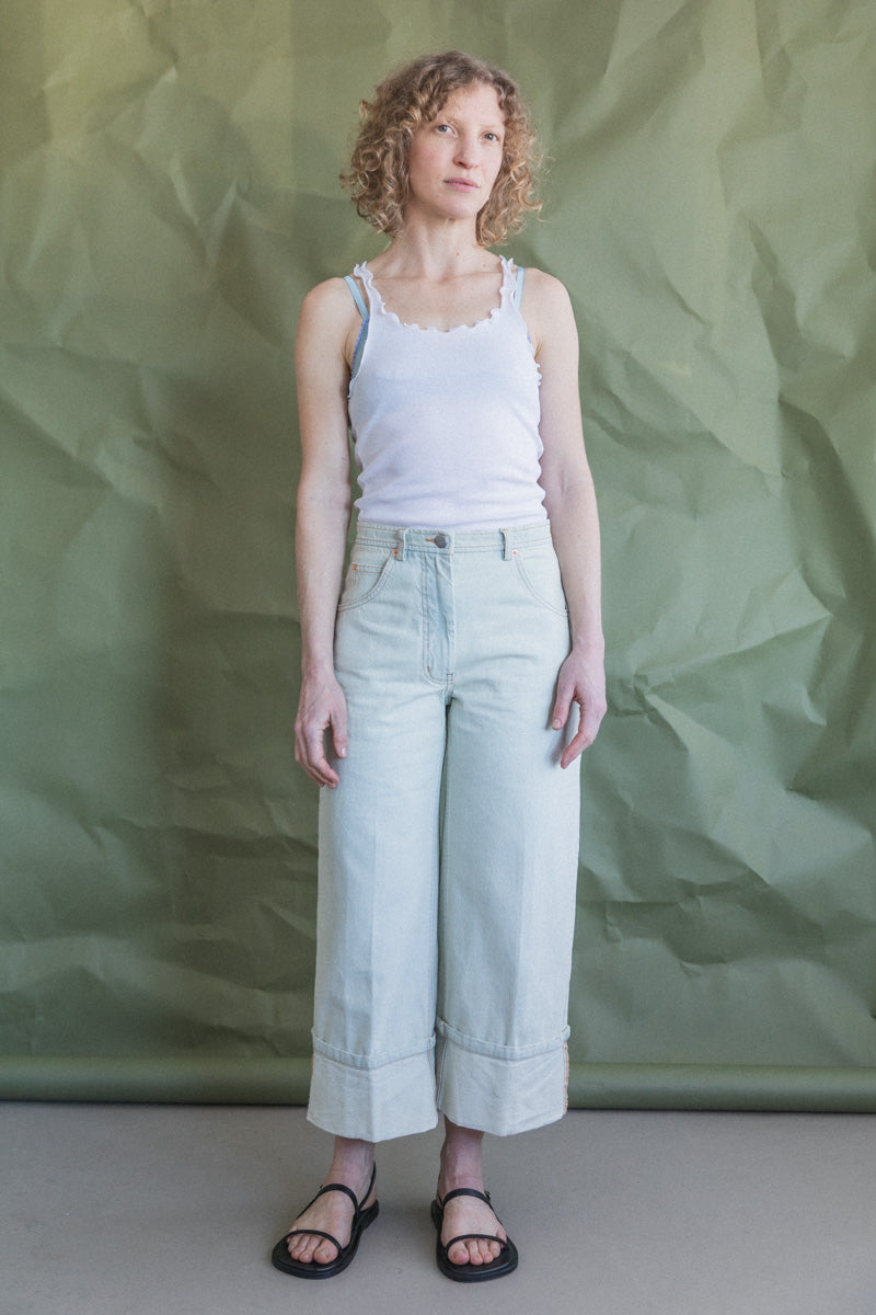 BEV PANT IN BLEACHED MISSION DENIM