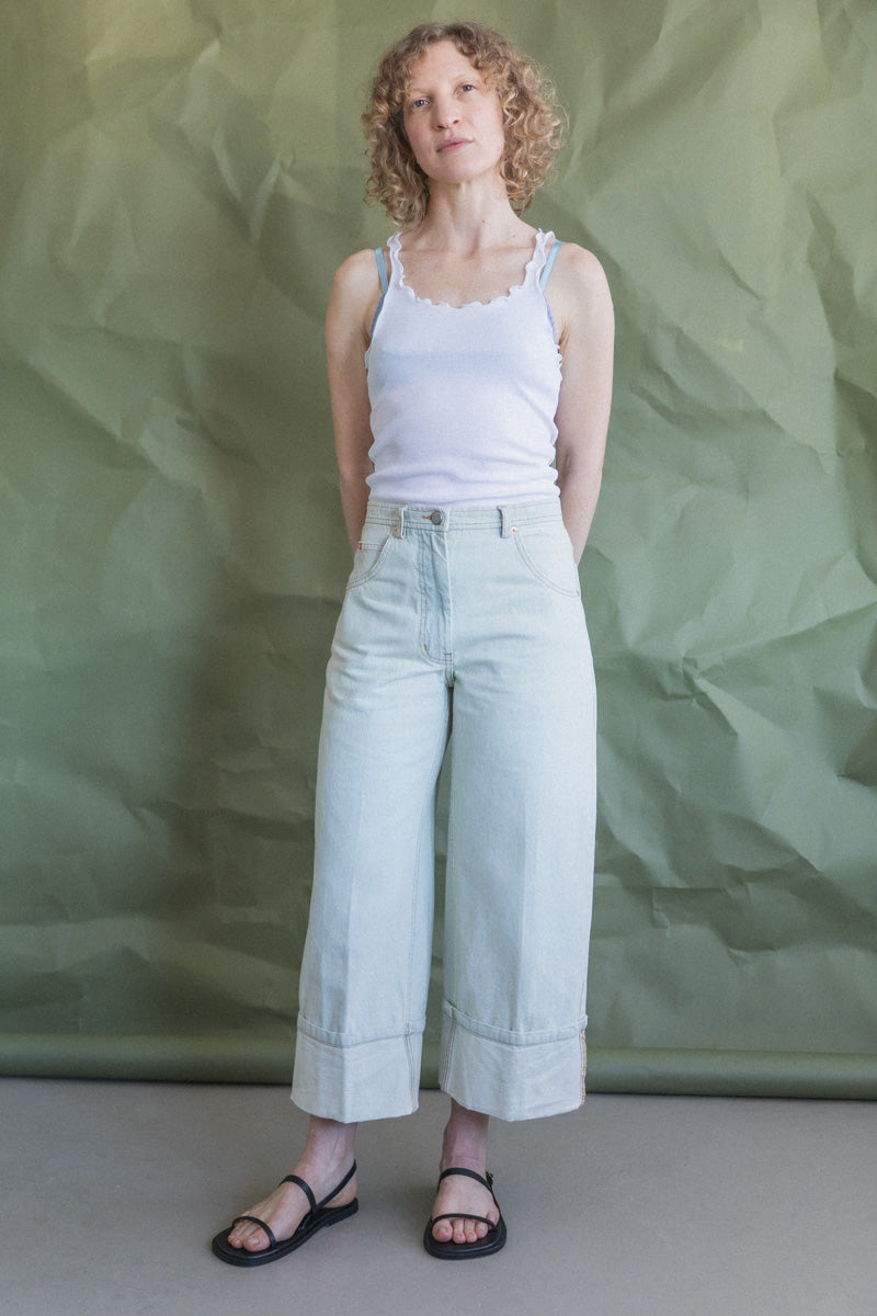 BEV PANT IN BLEACHED MISSION DENIM