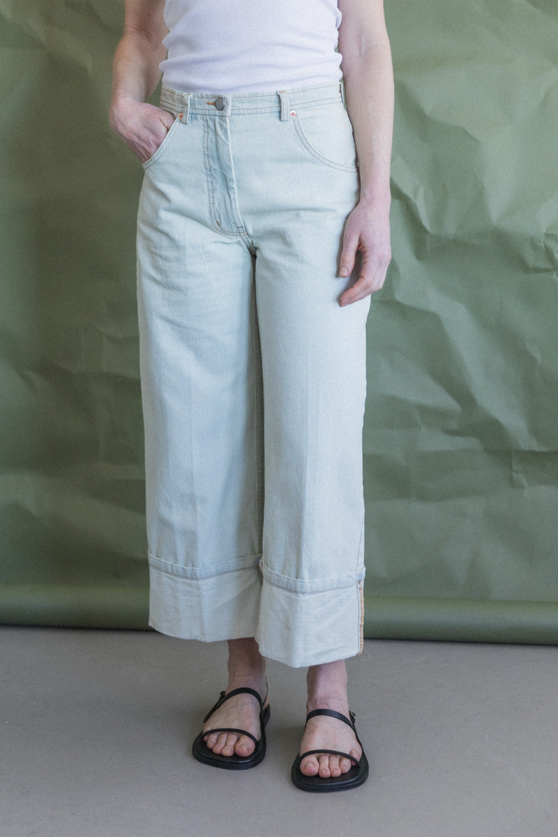 BEV PANT IN BLEACHED MISSION DENIM