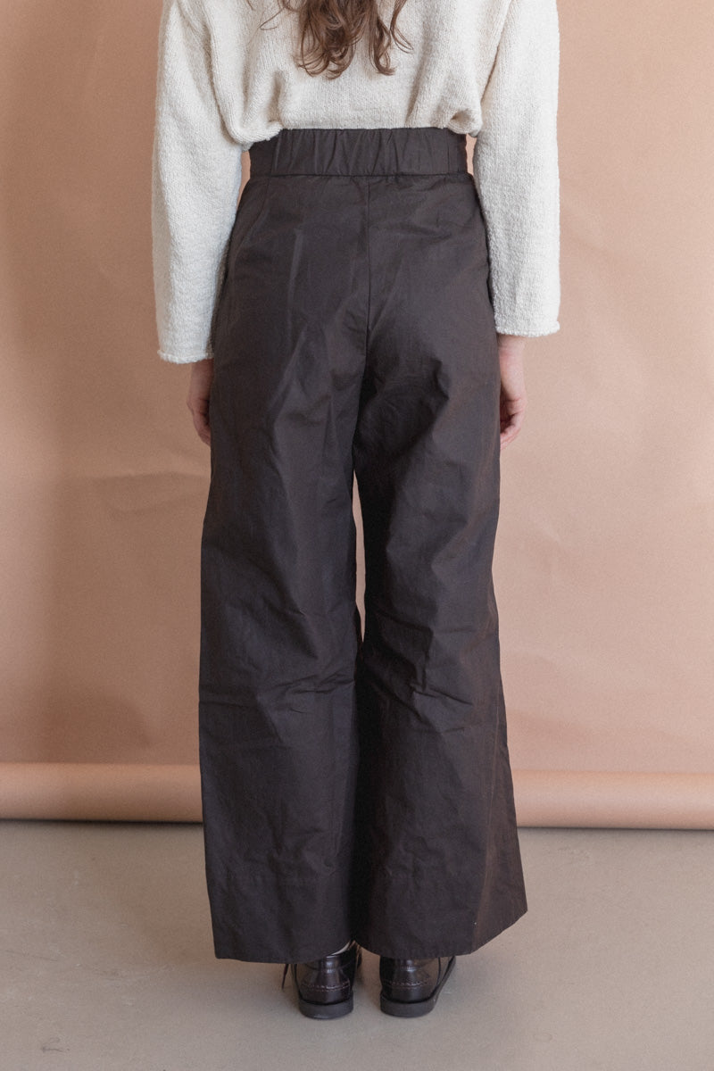 COXSONE PANT IN BLACK WAXED COTTON