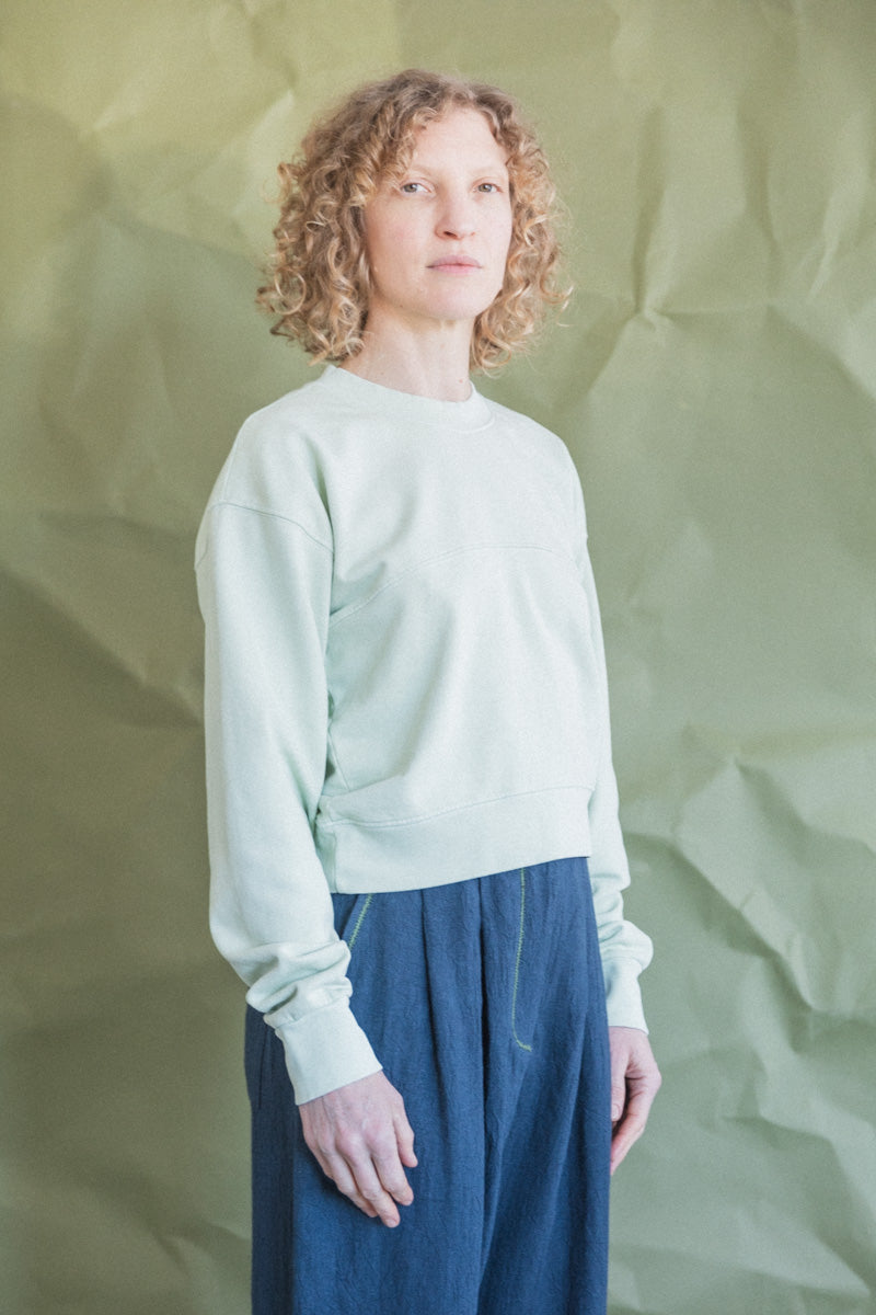 MARIN SWEATSHIRT IN MINT FLEECE TERRY