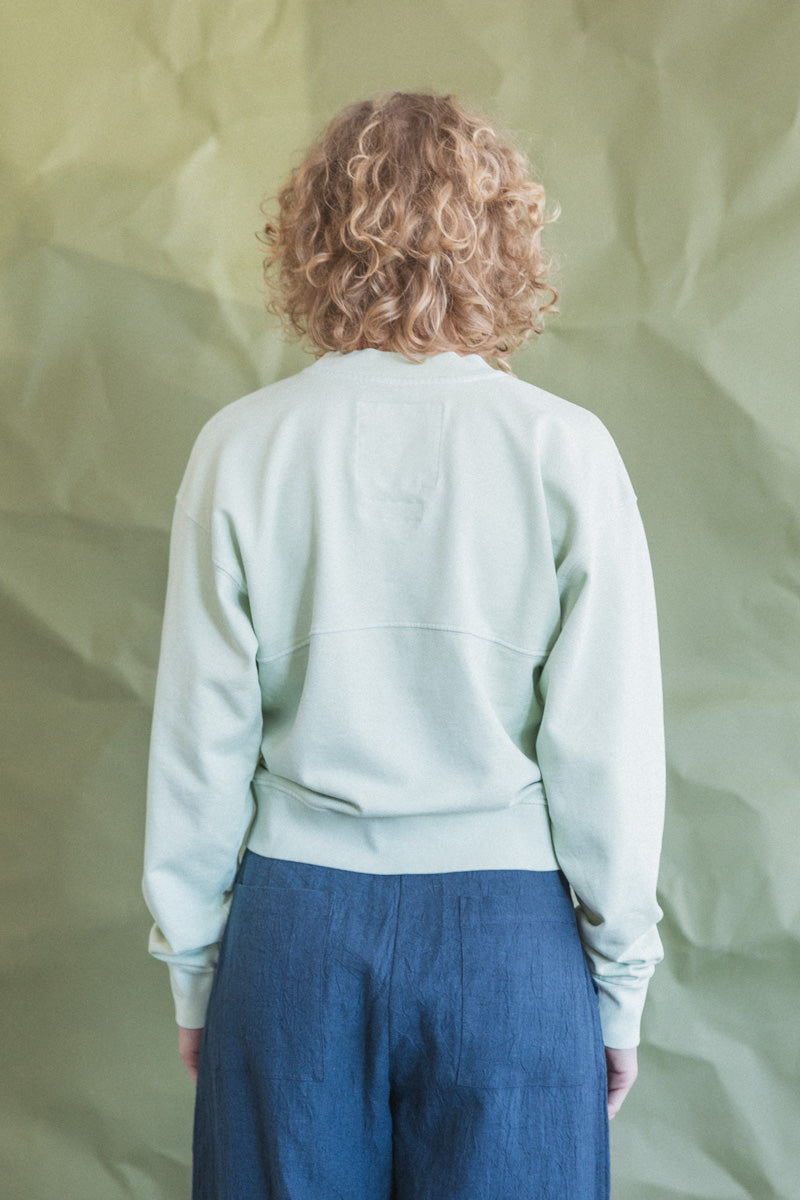 MARIN SWEATSHIRT IN MINT FLEECE TERRY